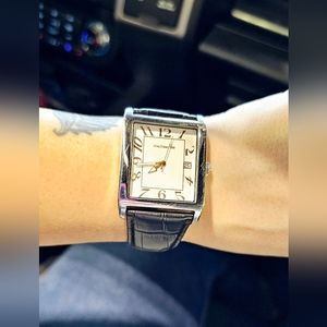 MICHAEL HILL Womens Watch 9196 Swiss Movement Rose Gold Numbers VINTAGE